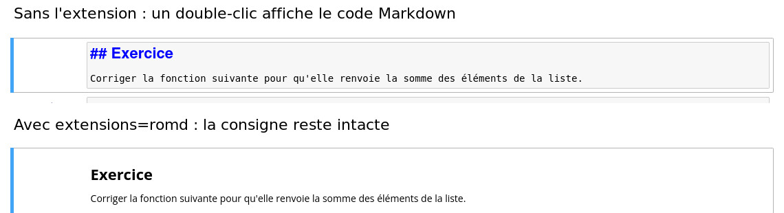 Markdown en lecture seule