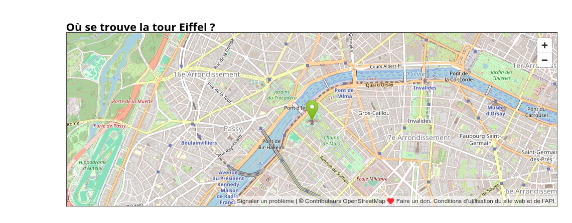Iframe dans une cellule Markdown